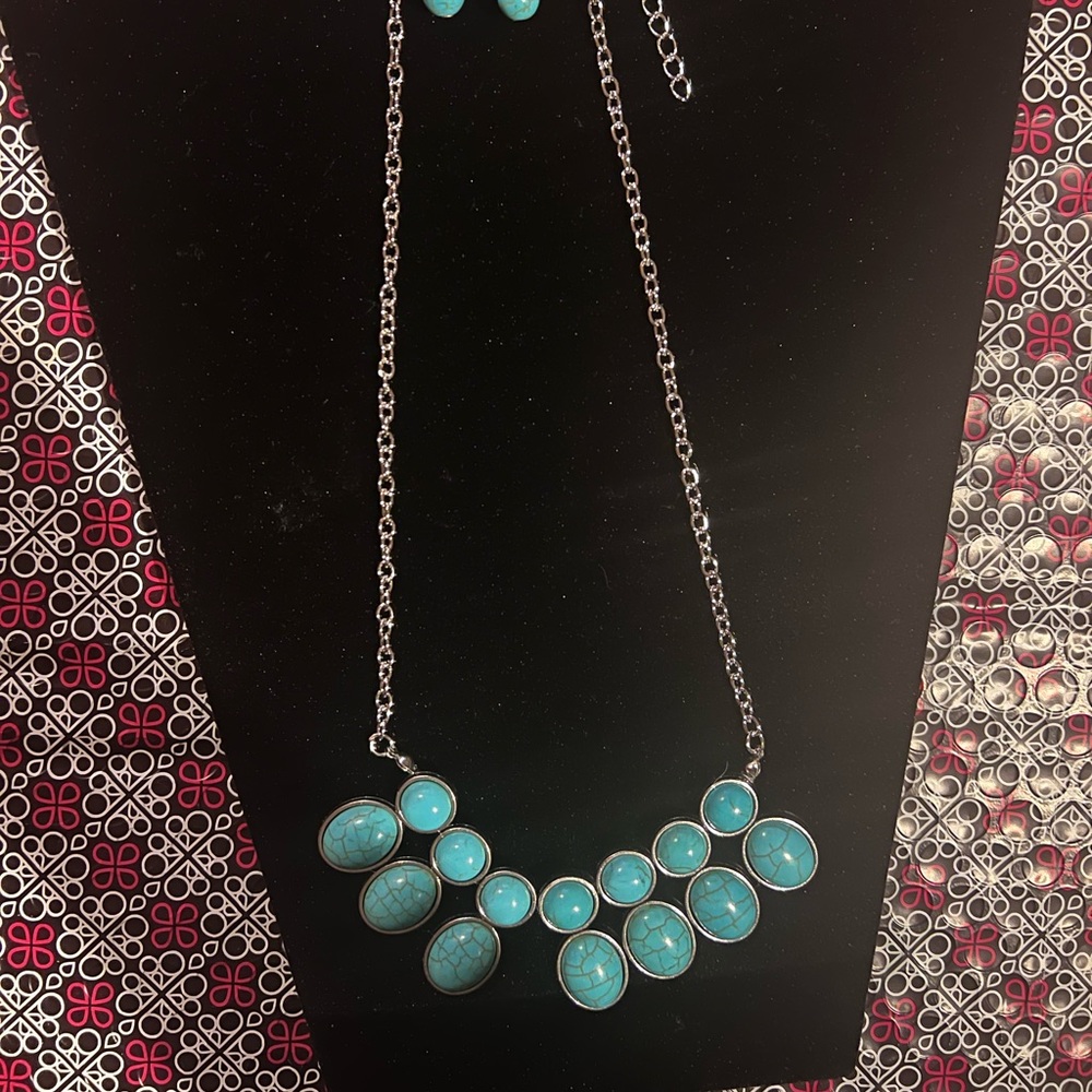 Necklace & Earring Set - Environmental Impact Blue Necklace